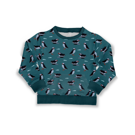 PREORDER Crewneck Pullover in 'Puffins’