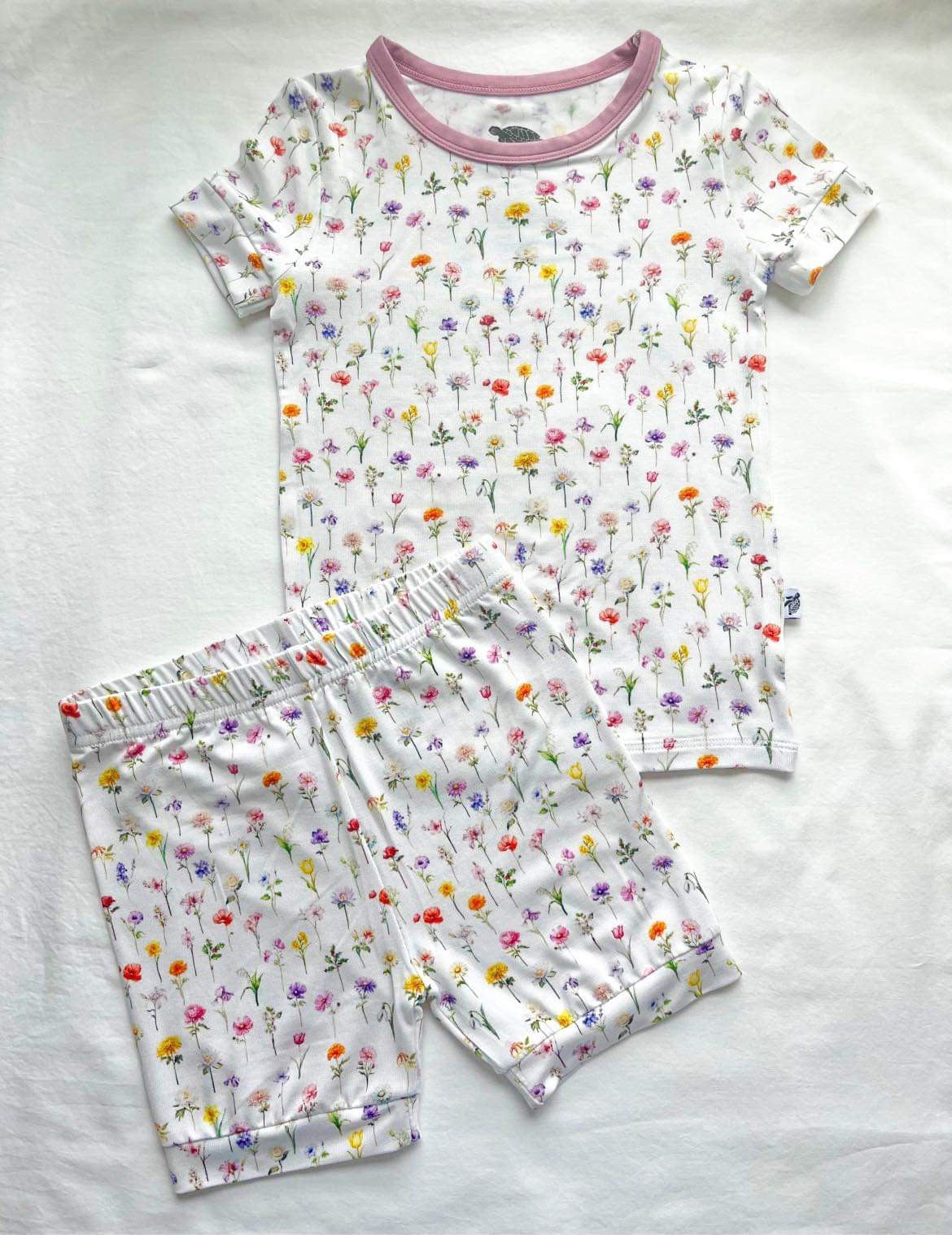 Short Sleeve Set (Handmade/Converted) in Blooms