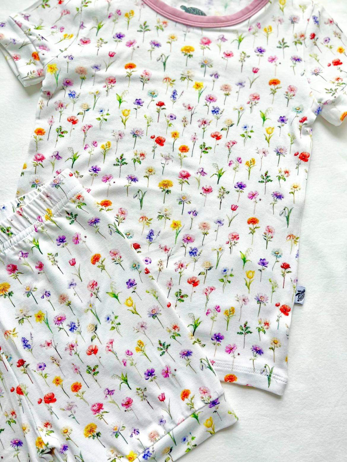 Short Sleeve Set (Handmade/Converted) in Blooms